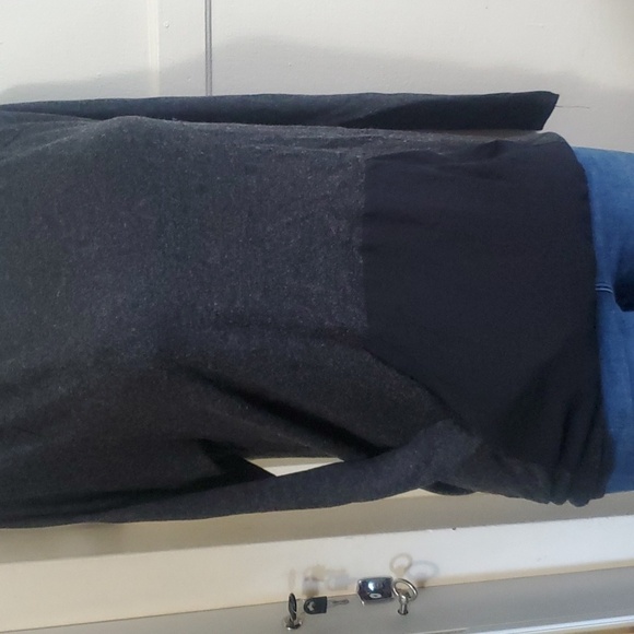 ZARA Gray Color Block Pocket Sweatshirt Top Size M - Picture 3 of 10